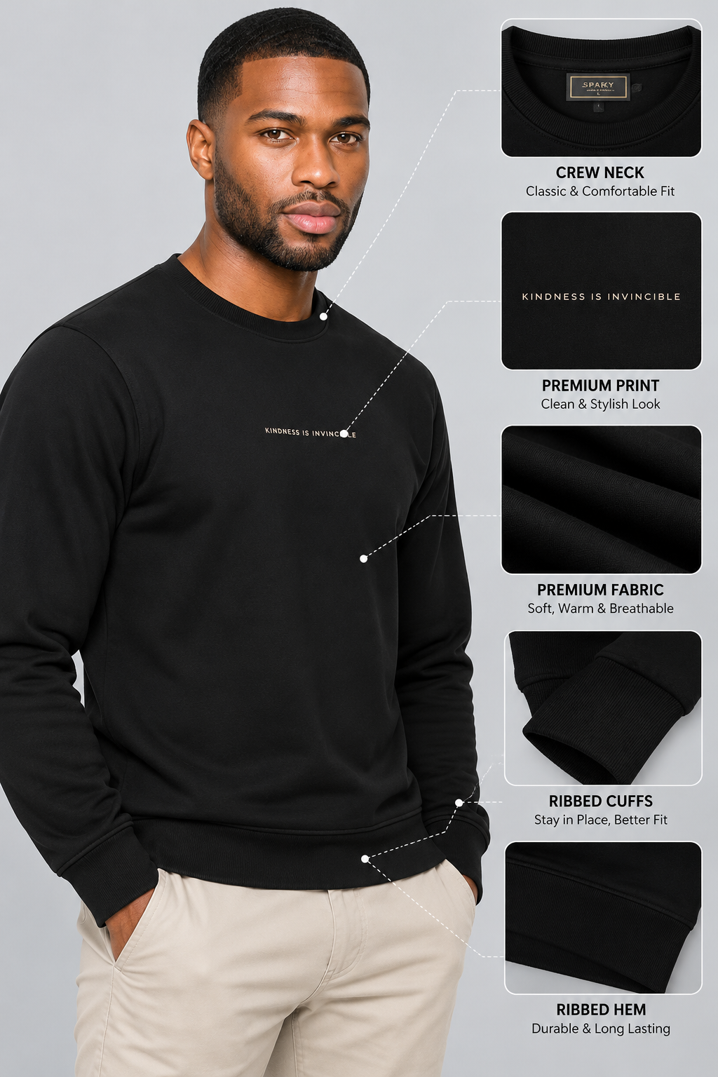 Men’s Premium Round Neck Sweatshirt