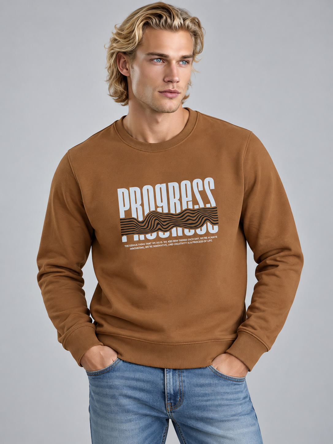 Men’s Premium Round Neck Sweatshirt