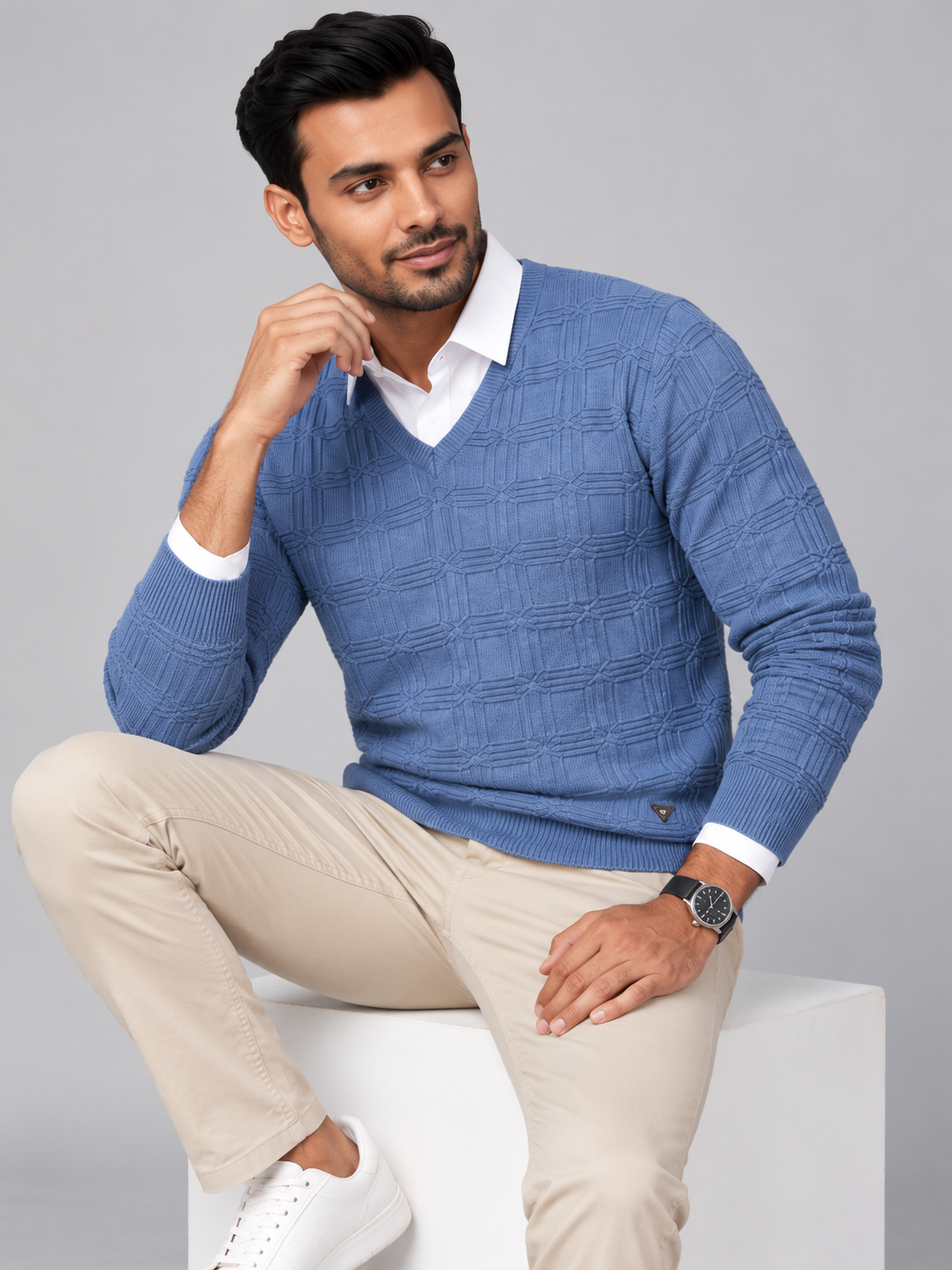 Men's Premium Full Sleeve V-Neck Sweater