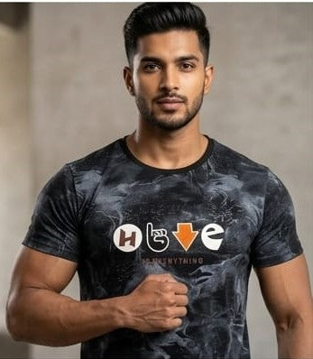 Sparky Men Black Graphic Sports T-Shirt | Casual Activewear Fashion Tee
