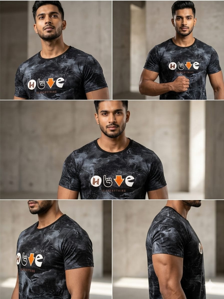 Sparky Men Black Graphic Sports T-Shirt | Casual Activewear Fashion Tee