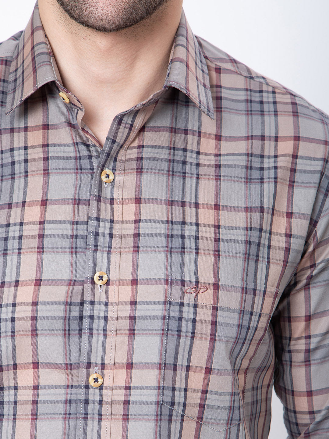 Mens Indigo Check Shirt