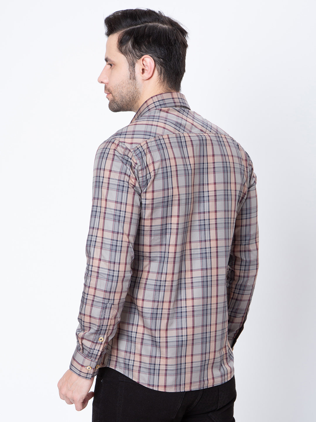 Mens Indigo Check Shirt