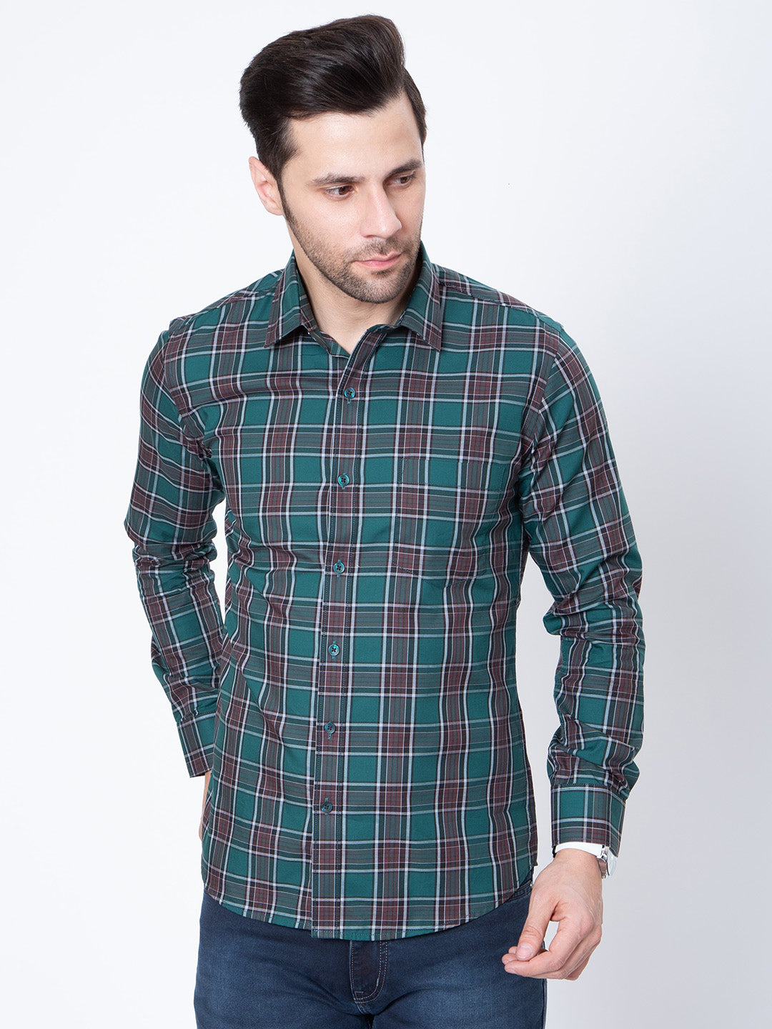 Mens Check Casual Shirt