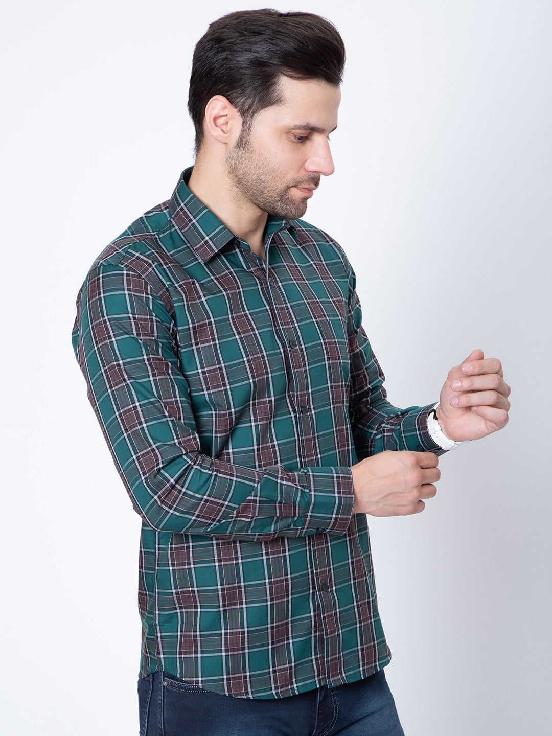 Mens Check Casual Shirt