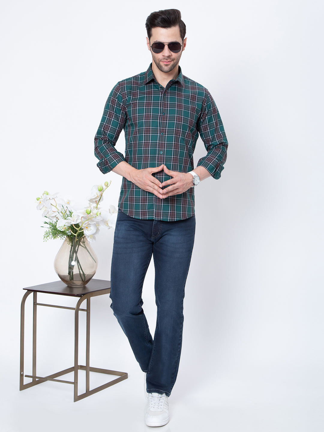 Mens Check Casual Shirt