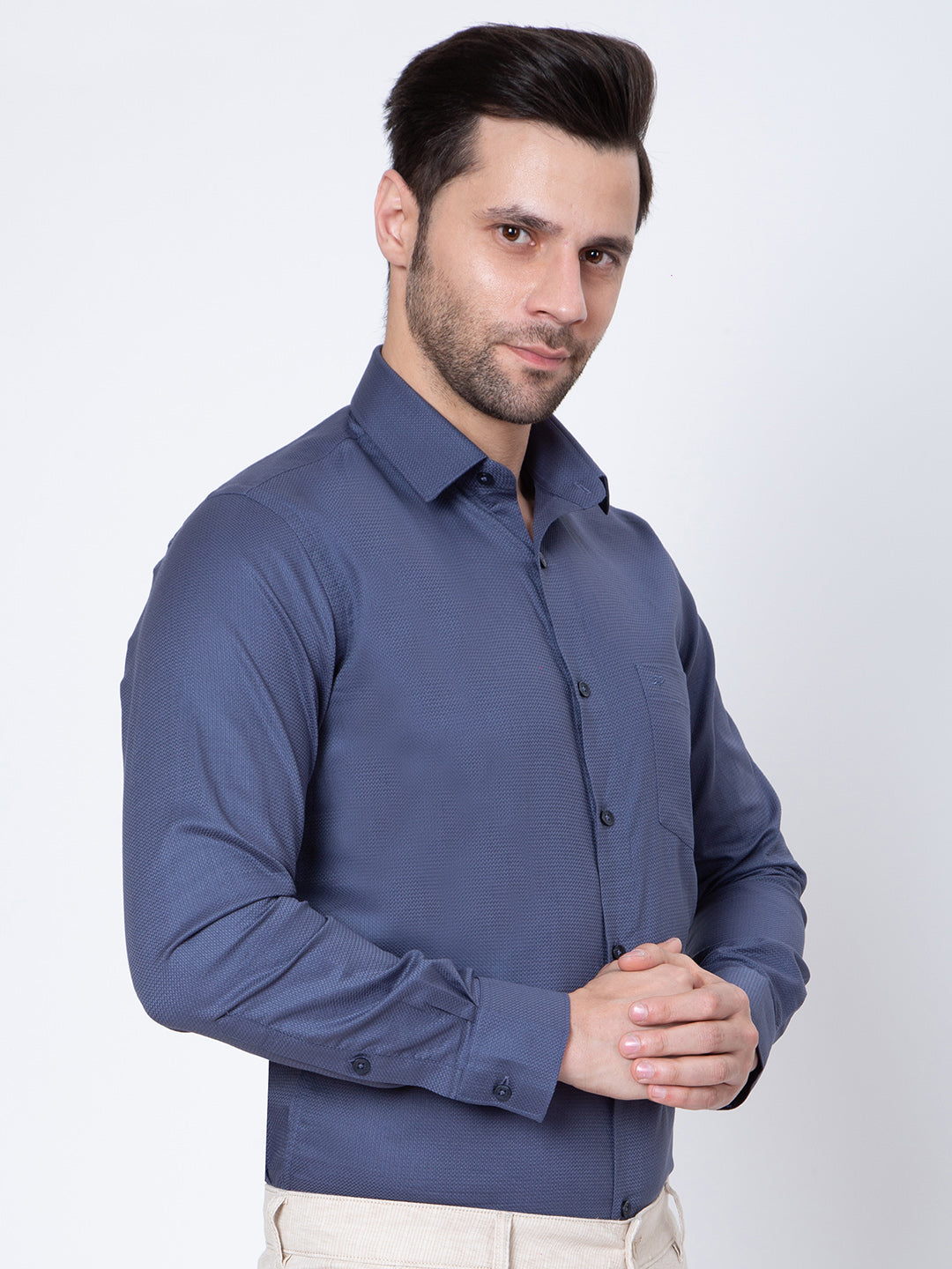 Mens Plain D-Grey Color Shirt