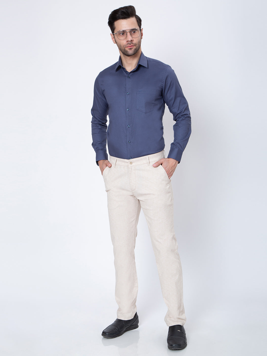 Mens Plain D-Grey Color Shirt
