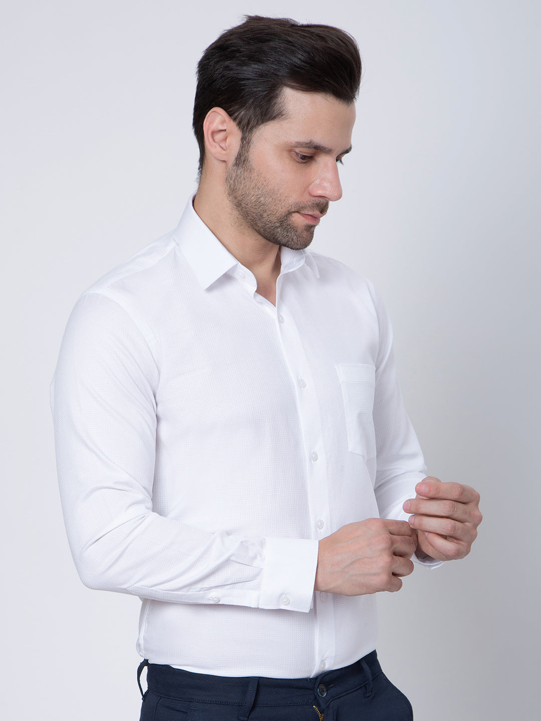 Mens  Plain White Color Shirt