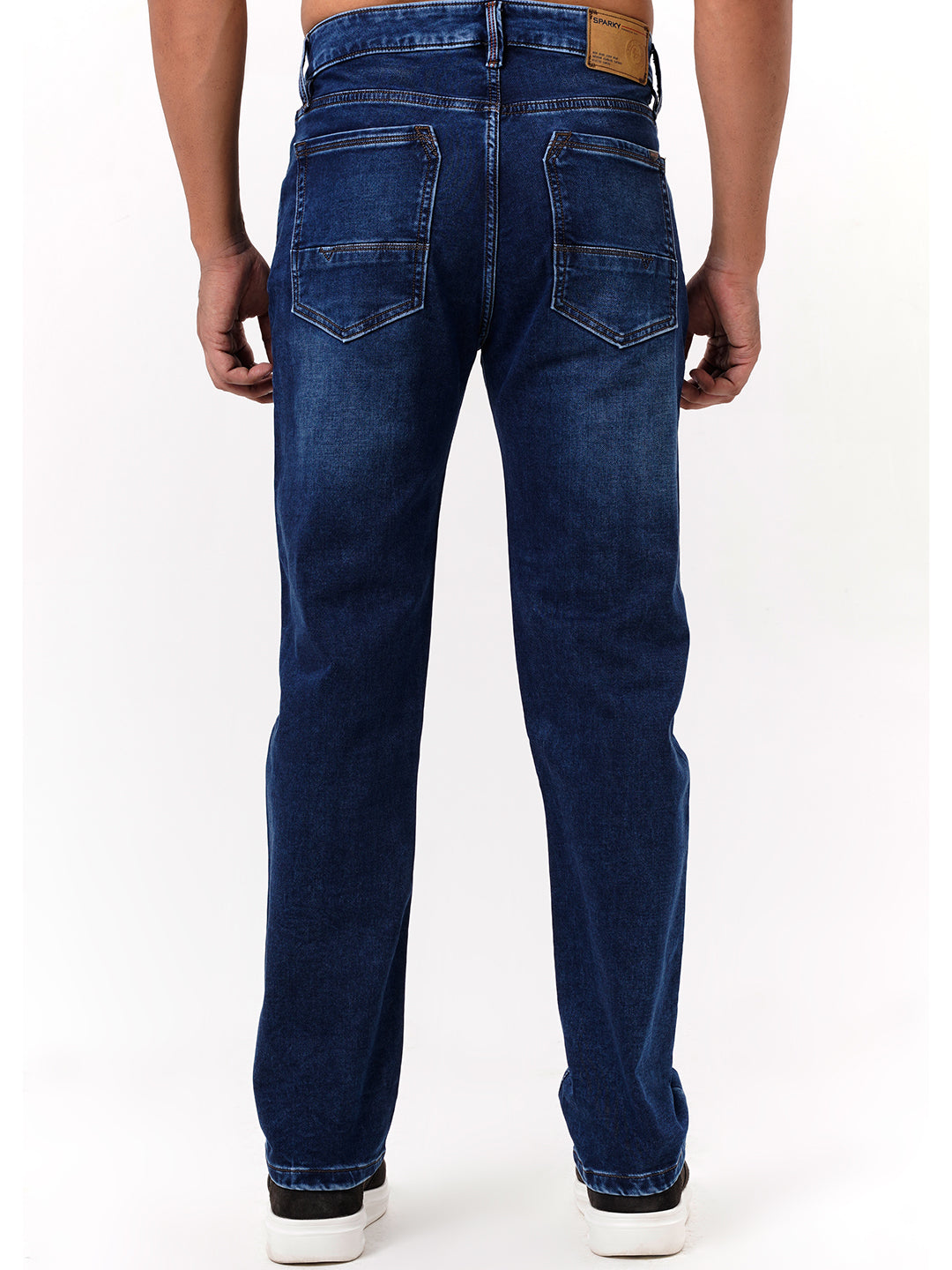 Men Dark Blue Straight Fit Denim