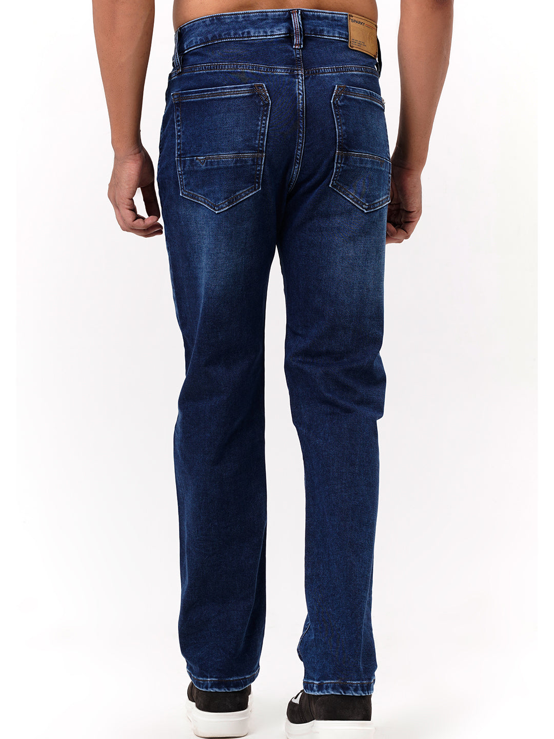 Men Dark Blue Straight Fit Denim
