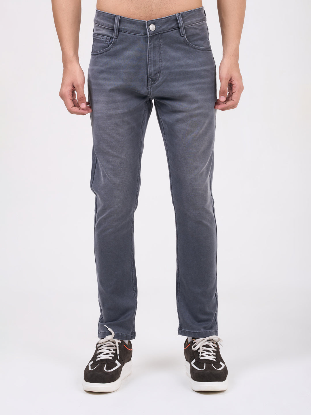 Men Grey Narrow Fit Denim