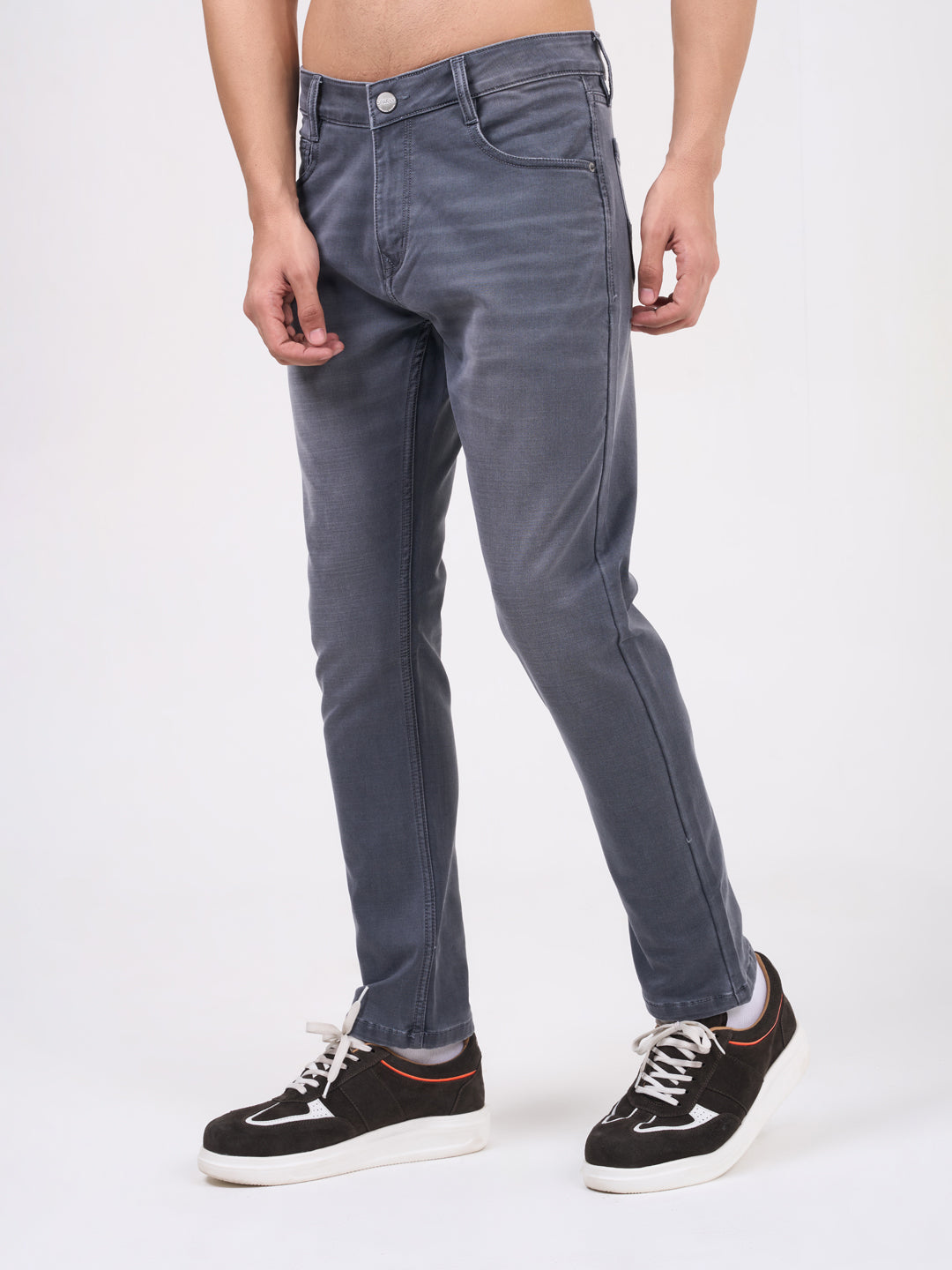 Men Grey Narrow Fit Denim