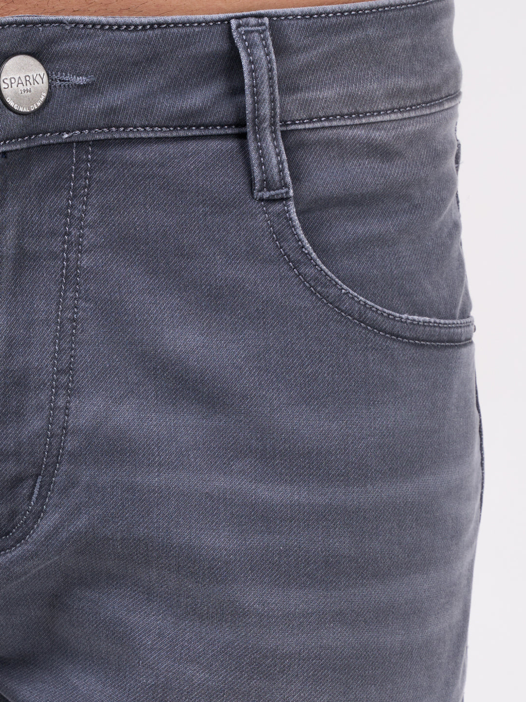 Men Grey Narrow Fit Denim