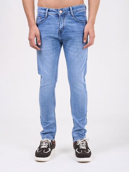 Men Light Blue Narrow Fit Denim