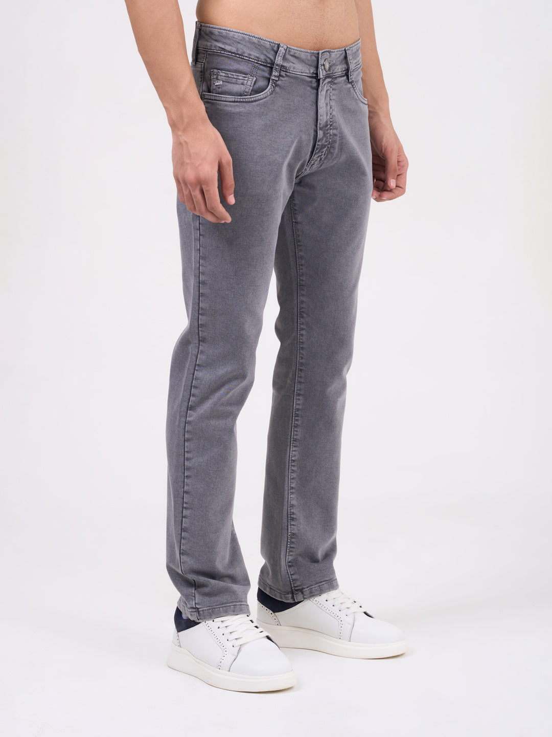 Men Grey Narrow Fit Denim
