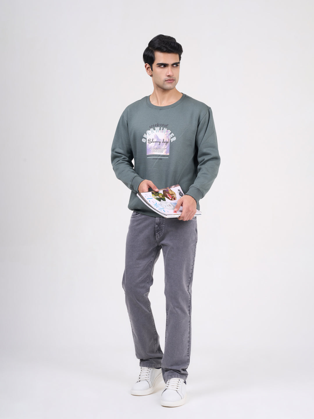 Men Grey Narrow Fit Denim