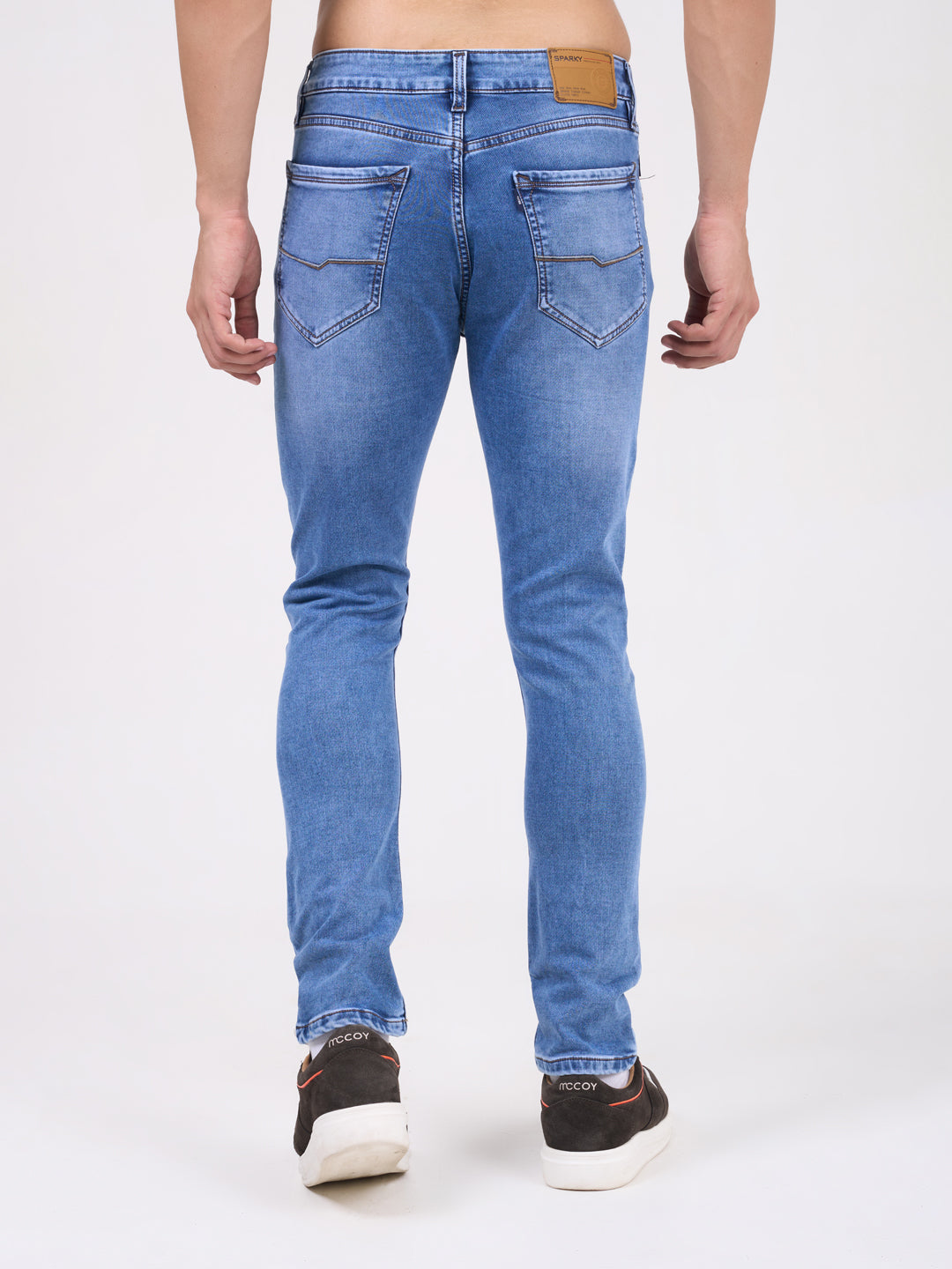 Men Light Blue Narrow Fit Denim