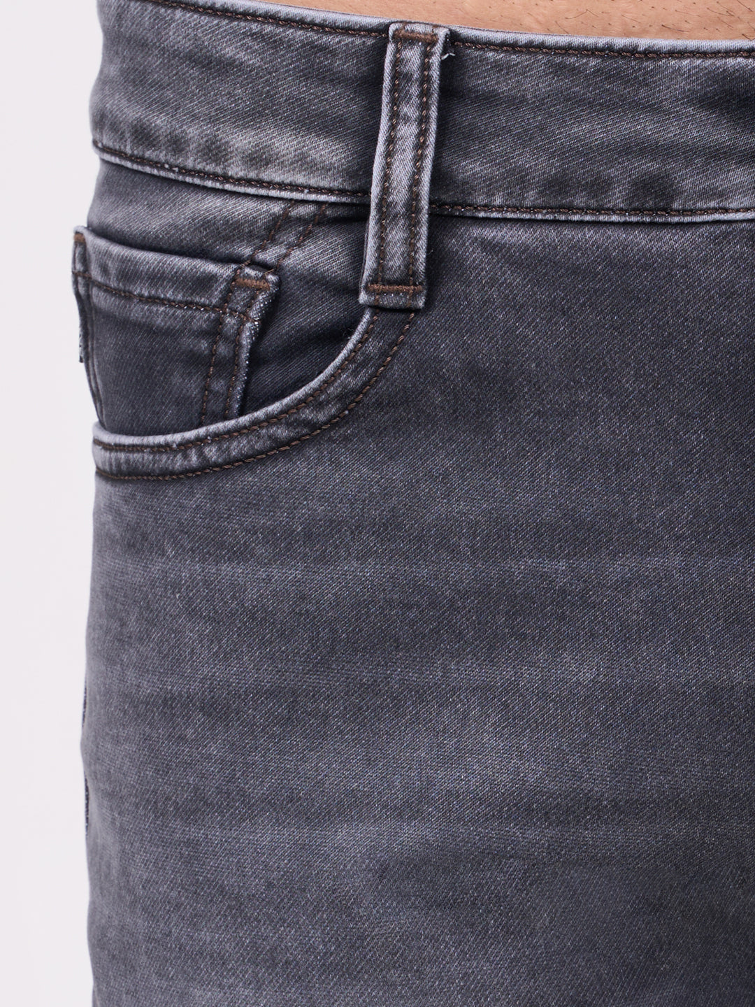 Men Mid Grey Narrow Fit Denim