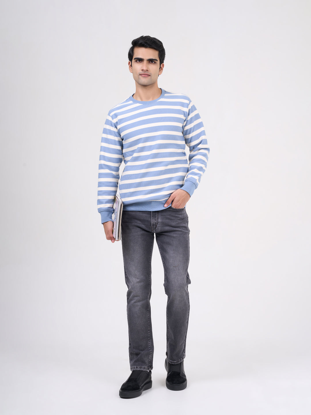 Men Mid Grey Narrow Fit Denim