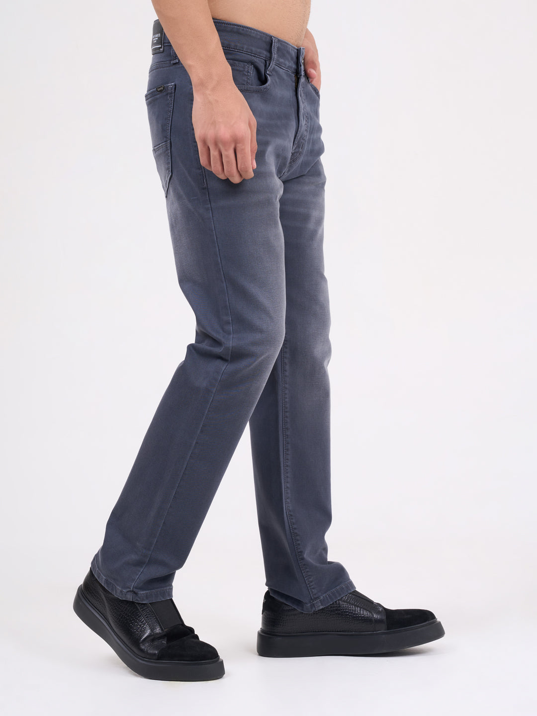 Men Mid Grey Narrow Fit Denim