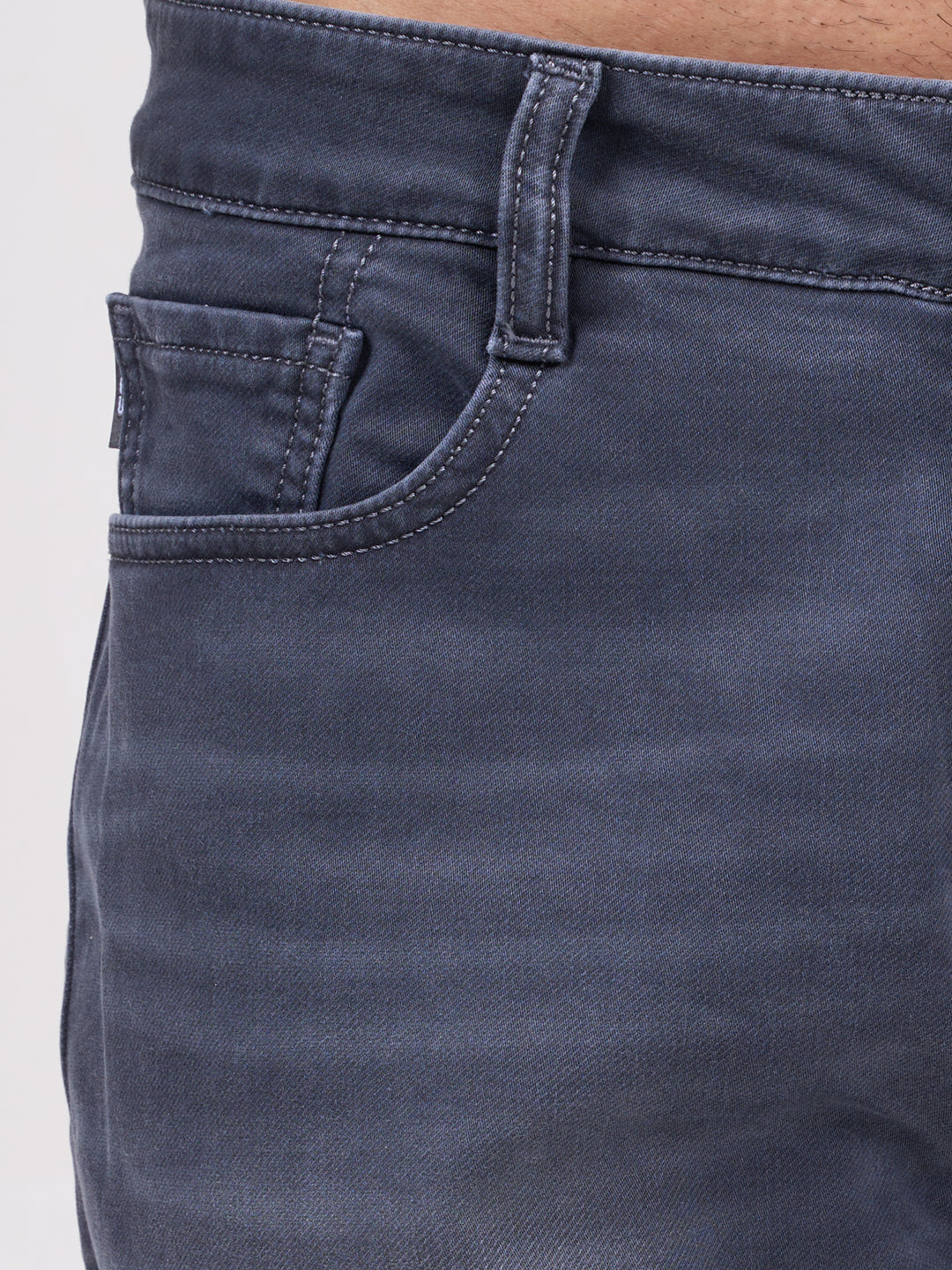 Men Mid Grey Narrow Fit Denim