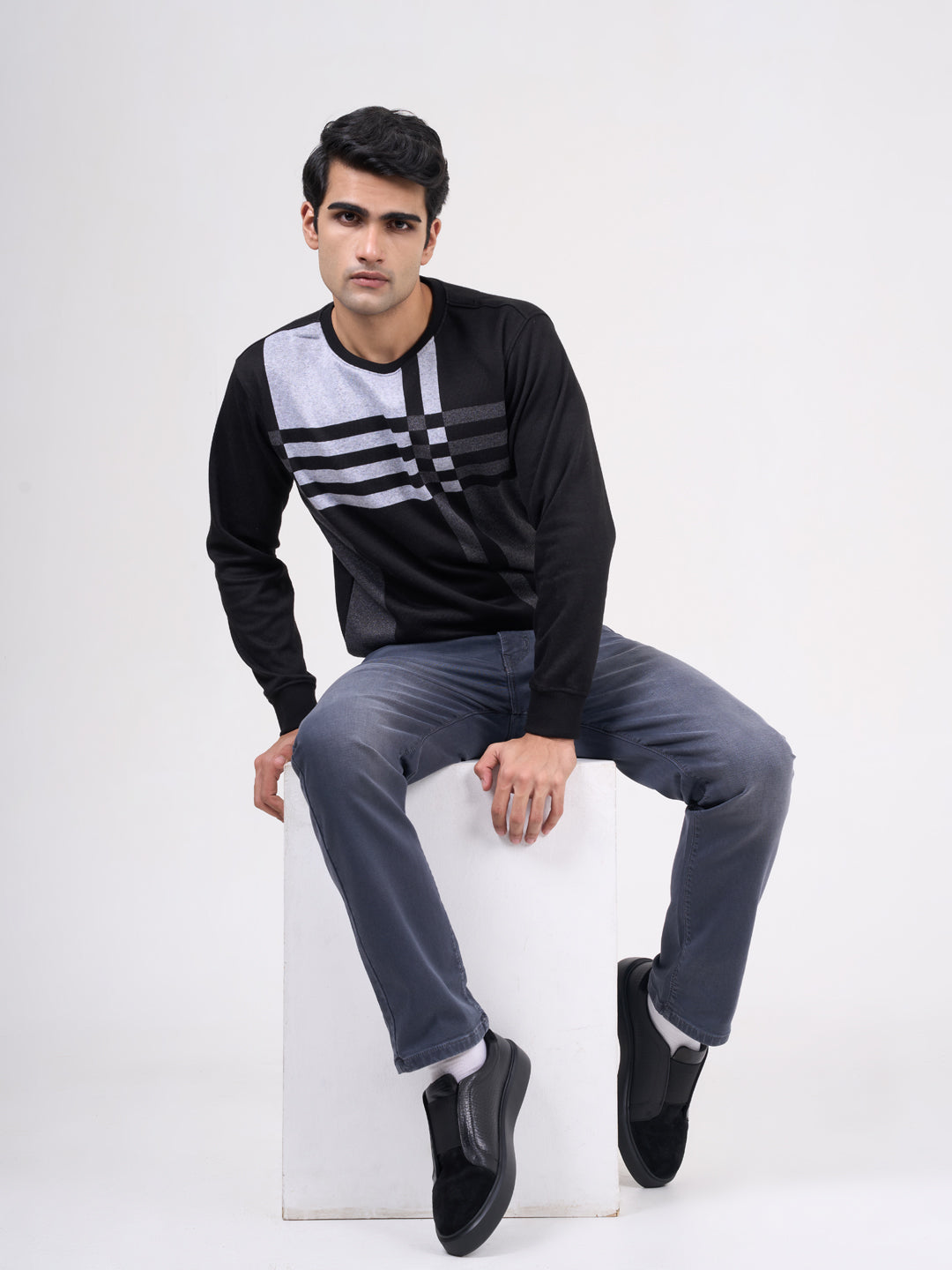 Men Mid Grey Narrow Fit Denim