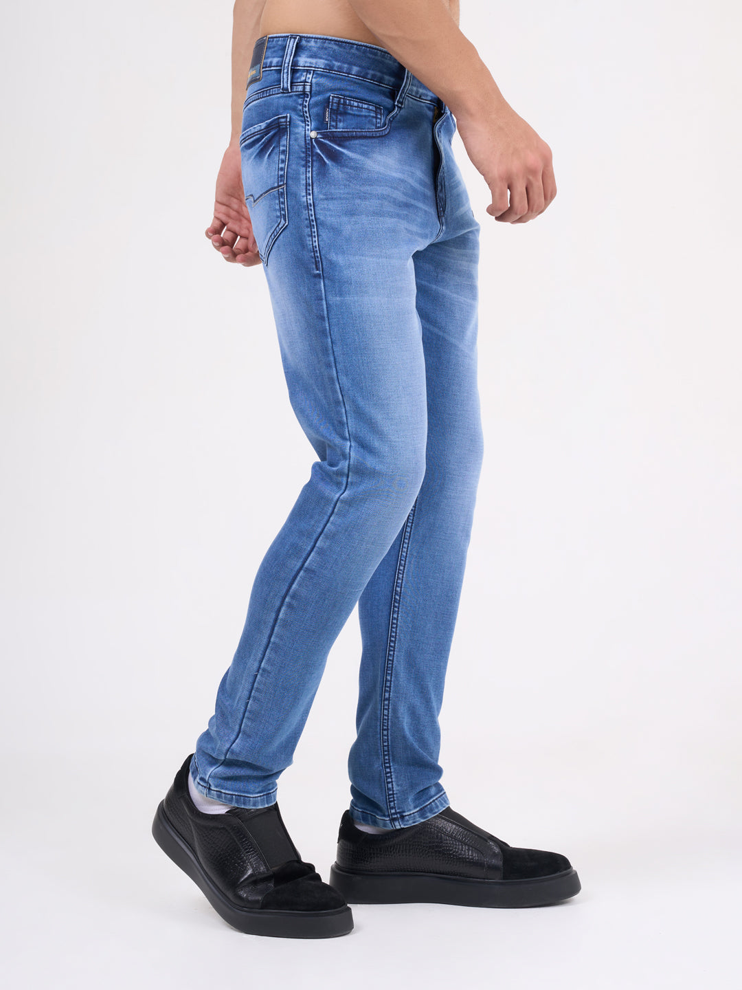 Men Light Blue Narrow Fit Denim