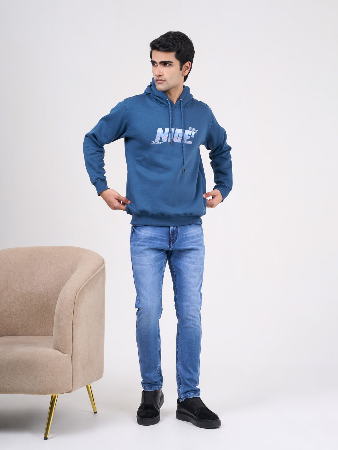 Men Light Blue Narrow Fit Denim