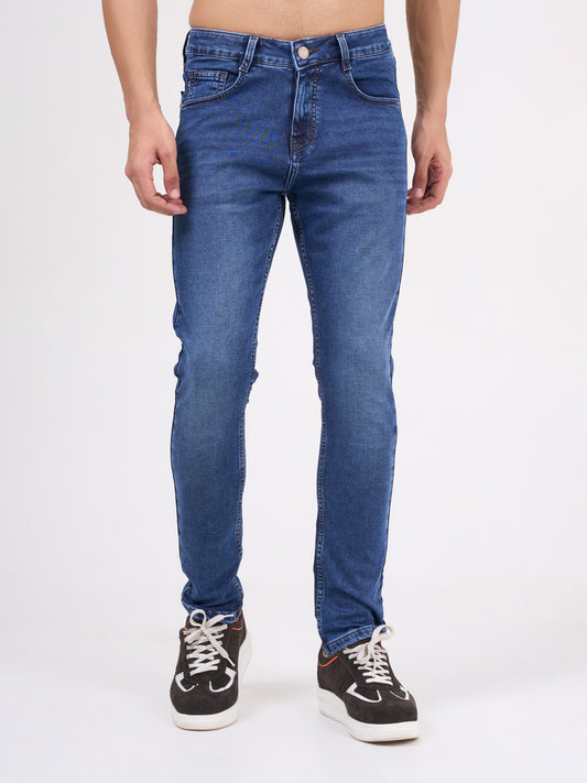 Men Dark Blue Narrow Fit Denim