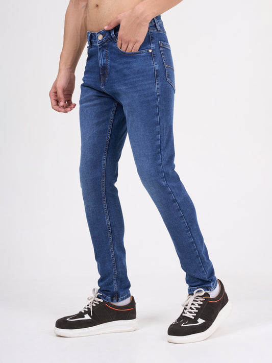 Men Dark Blue Narrow Fit Denim