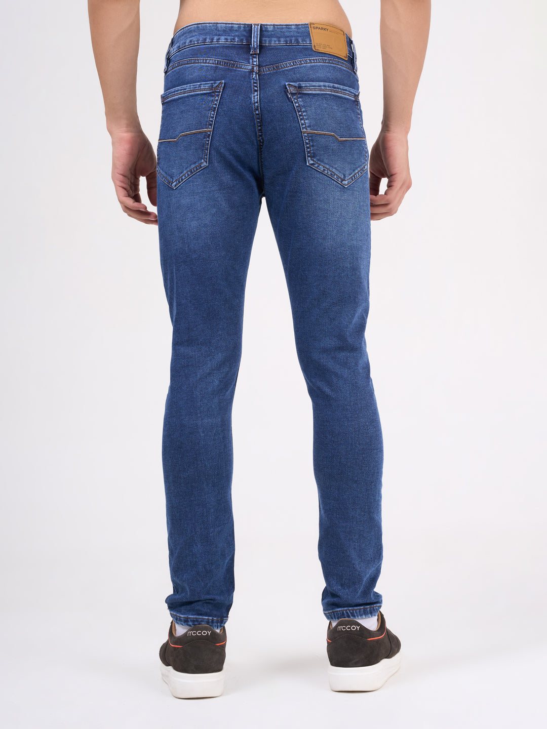 Men Dark Blue Narrow Fit Denim