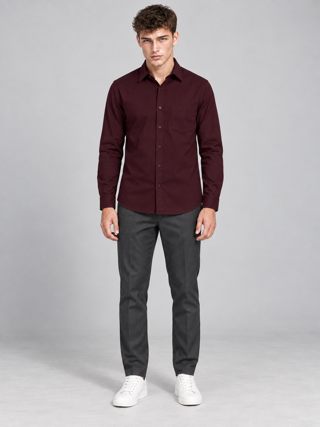 Men's Premium Mehroon Shirt