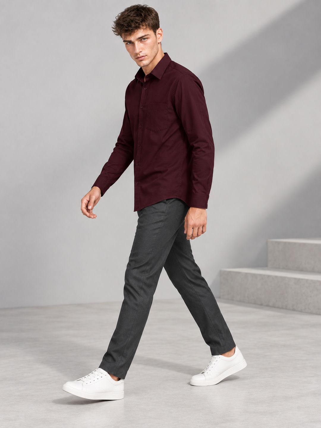 Men's Premium Mehroon Shirt