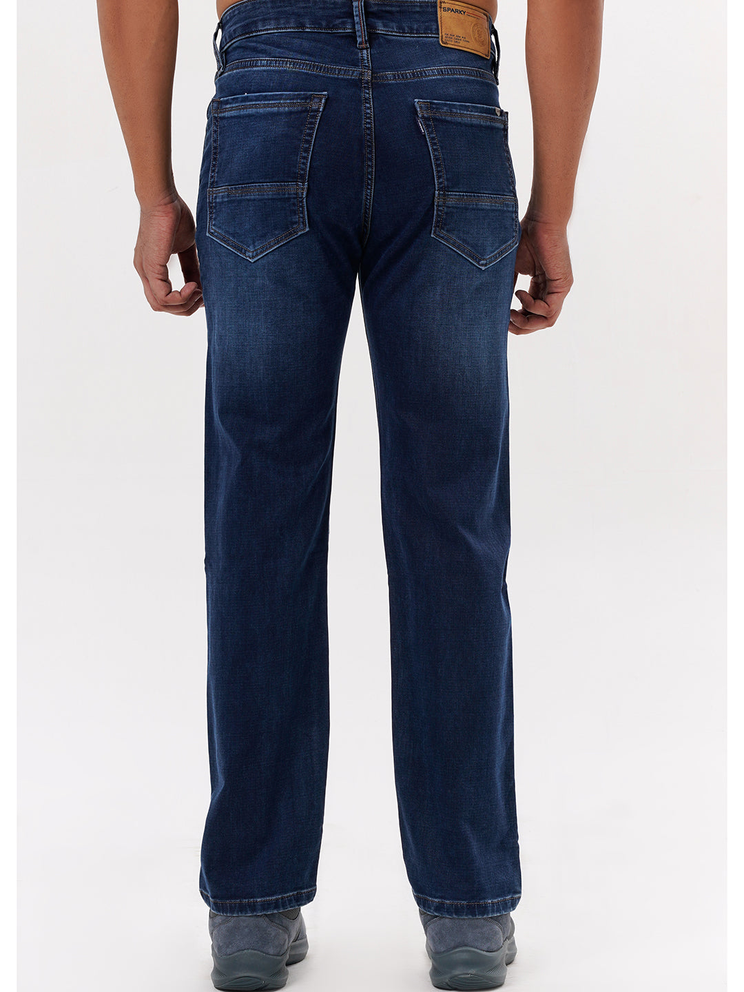Men Dark Blue Straight Fit Denim