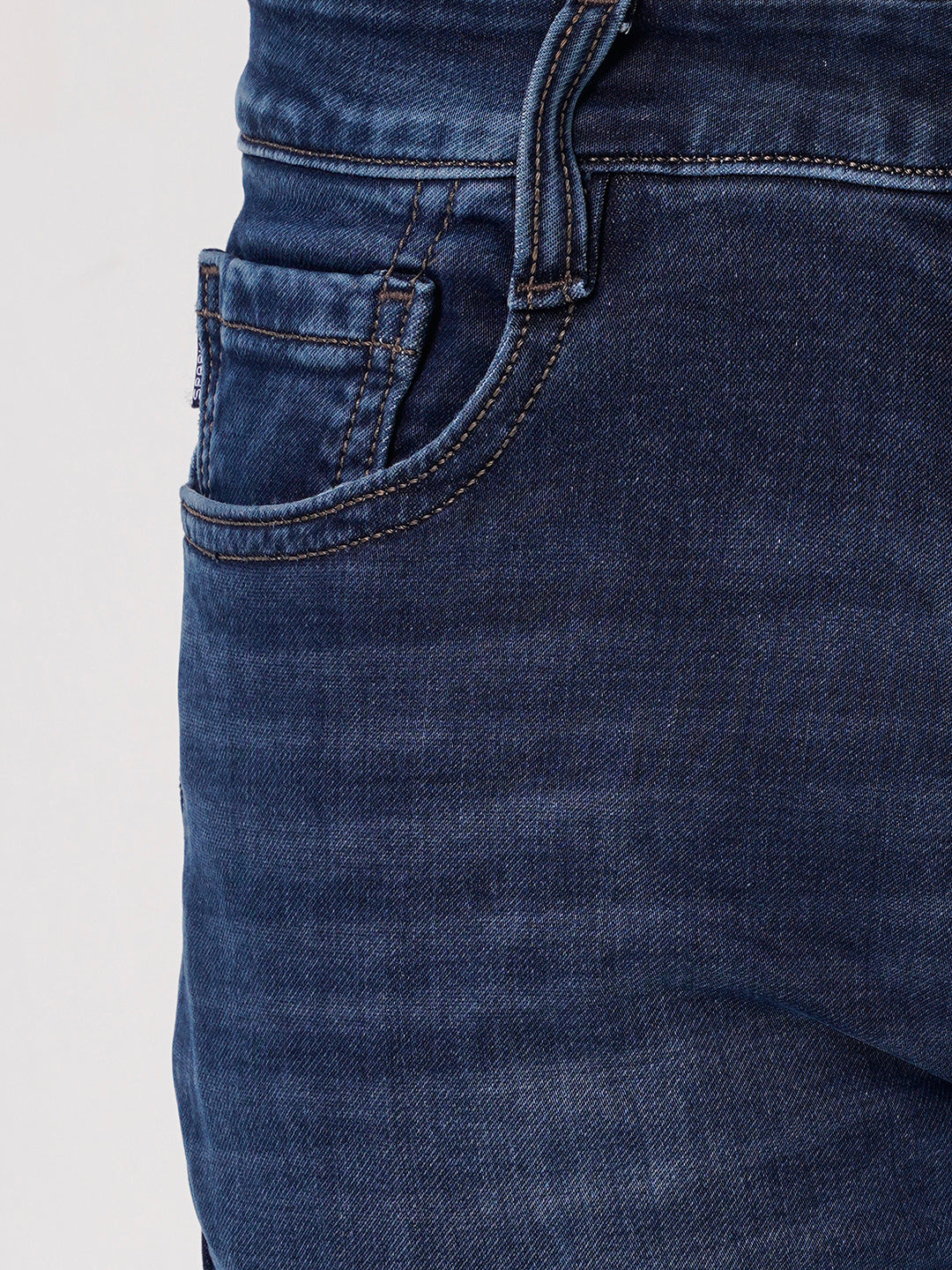 Men Dark Blue Straight Fit Denim