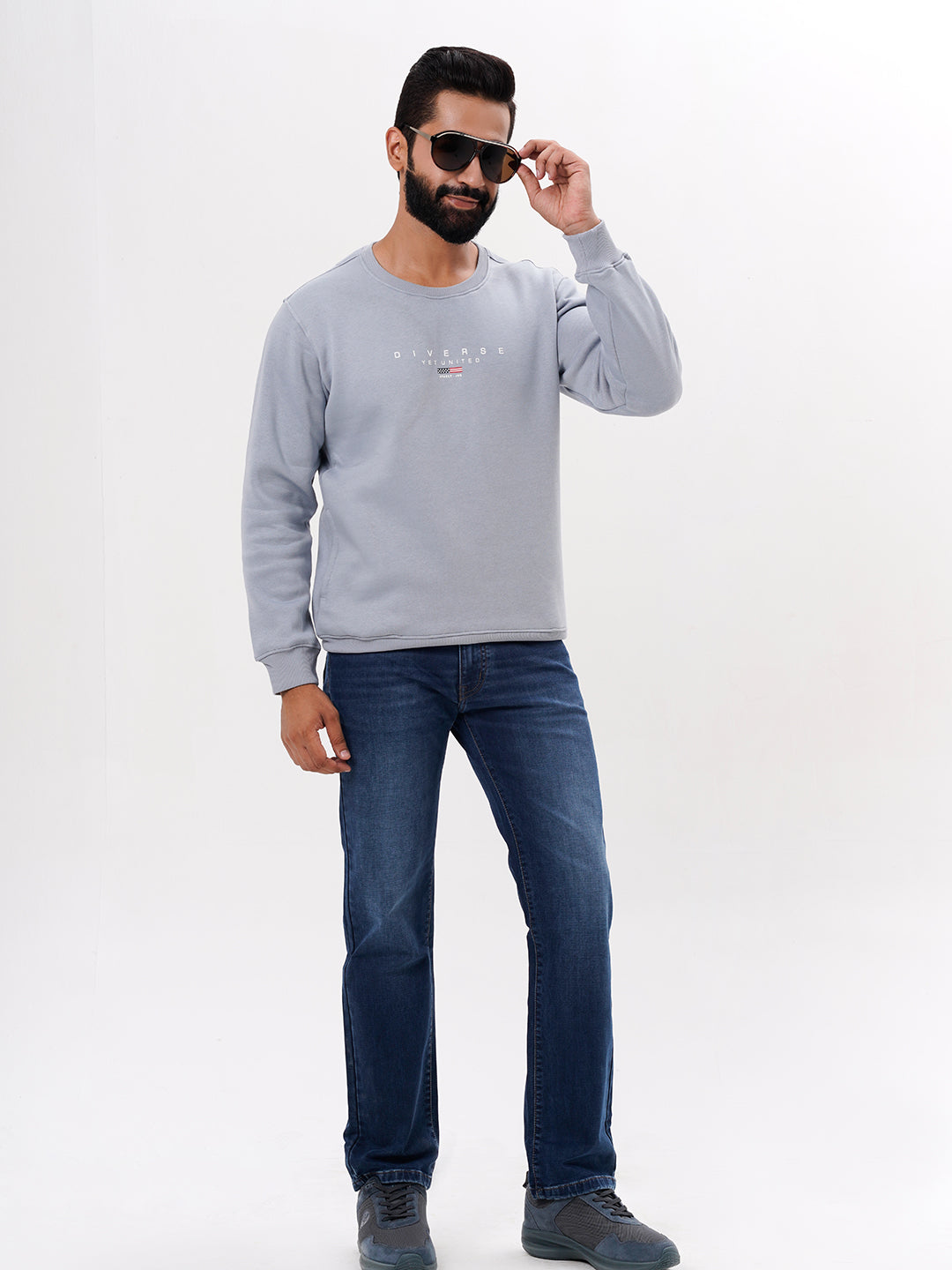 Men Dark Blue Straight Fit Denim