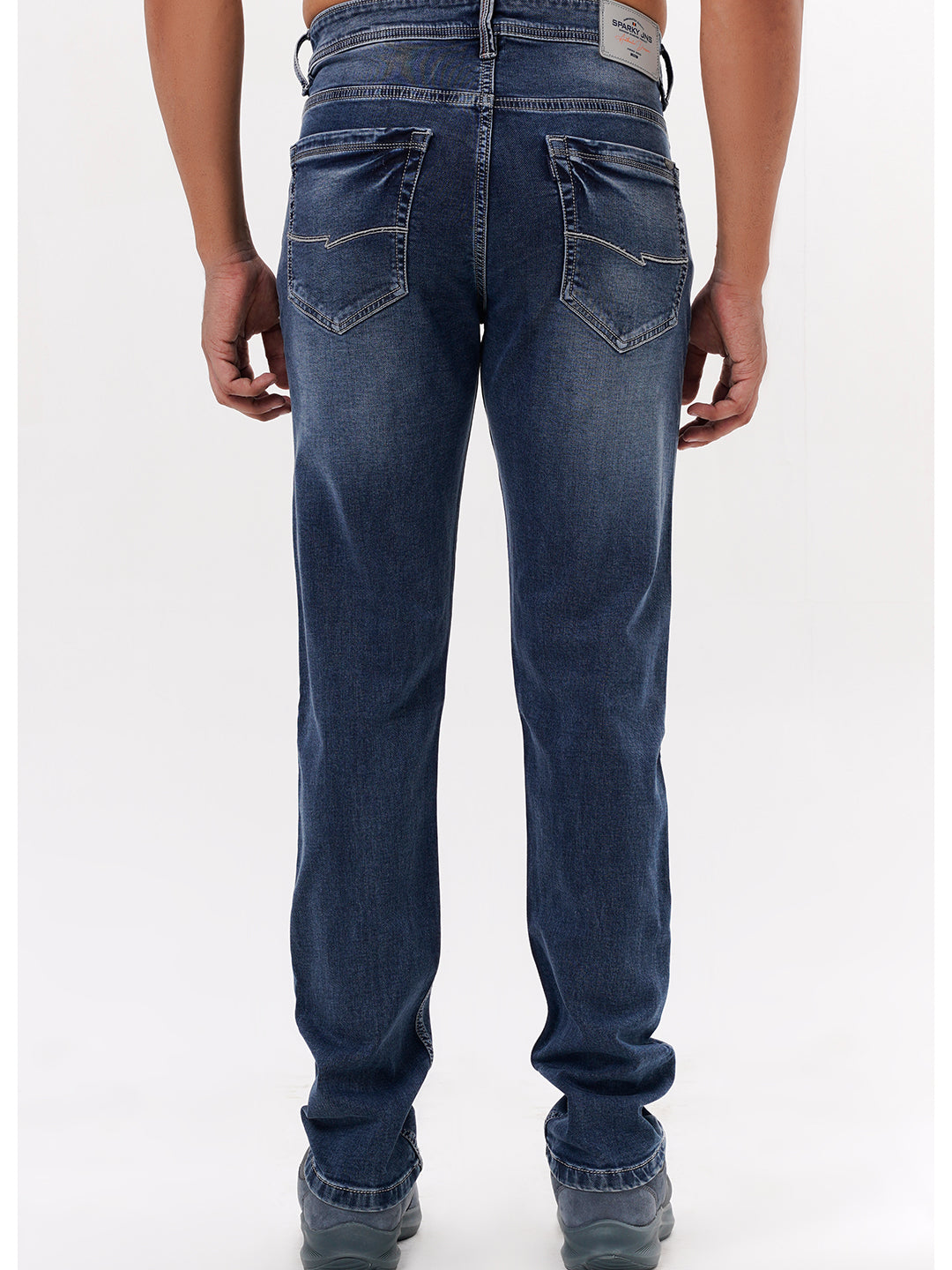 Men Mid Blue Straight Fit Denim