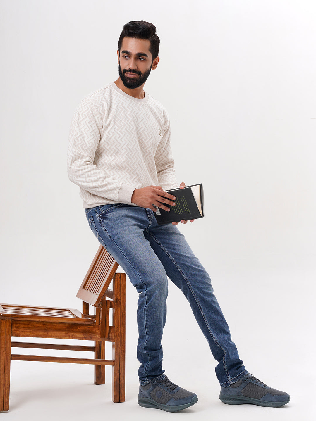 Men Mid Blue Straight Fit Denim