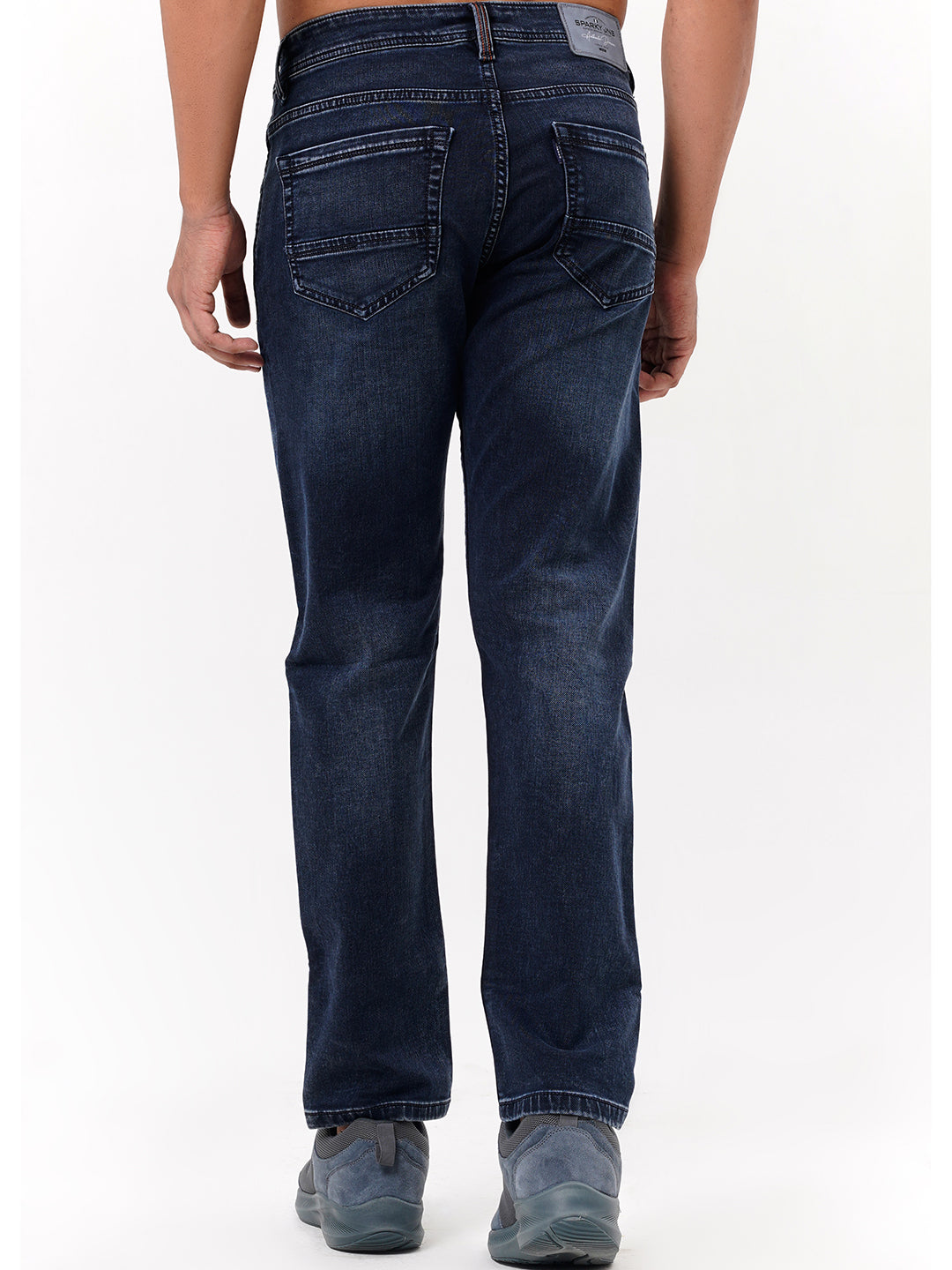 Men Mid Blue Straight Fit Denim