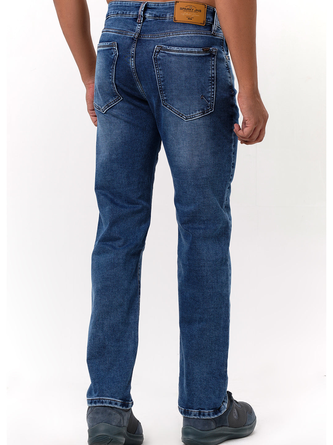 Men Light Blue Straight Fit Denim