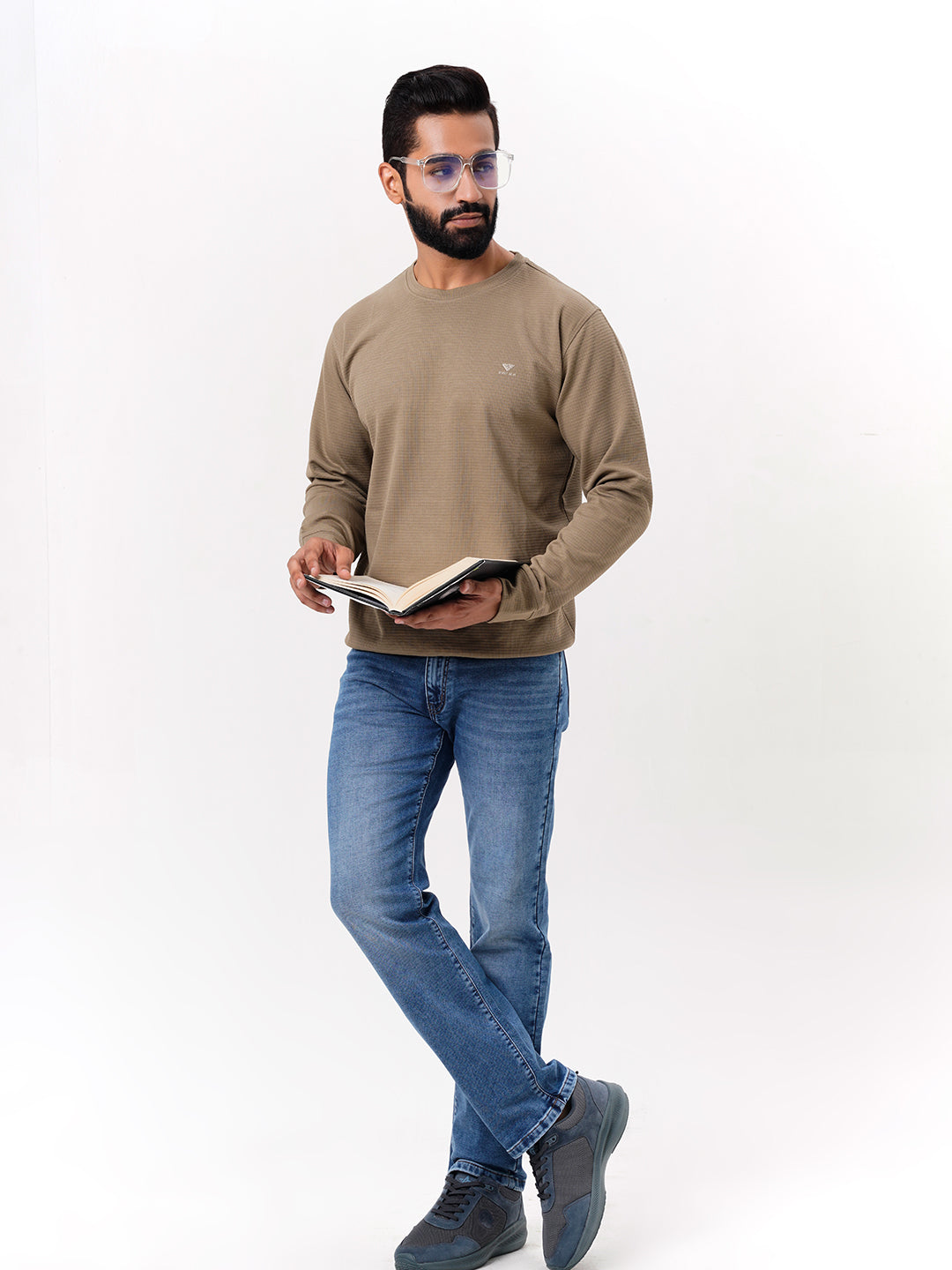 Men Light Blue Straight Fit Denim