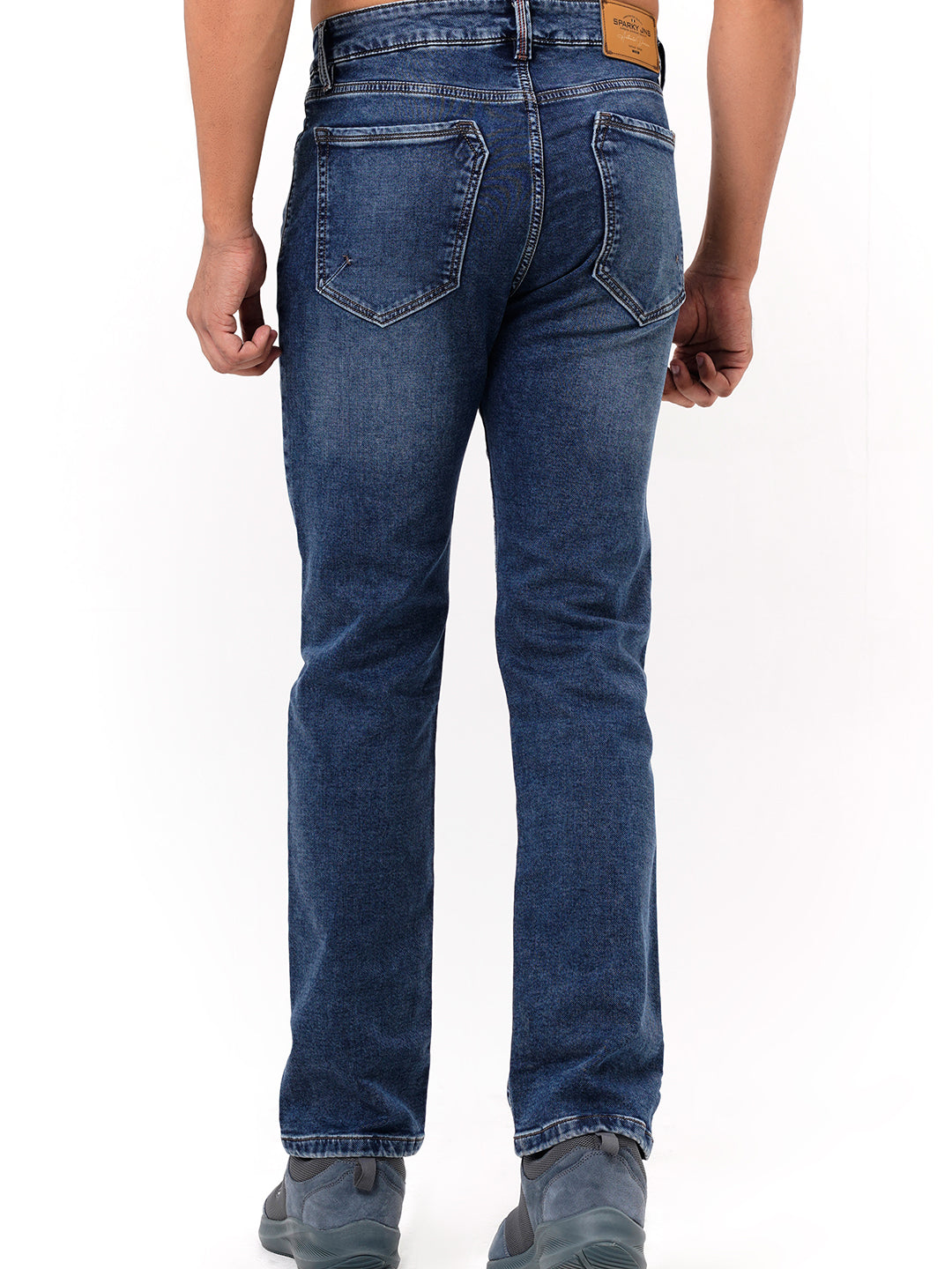Men Mid Blue Straight Fit Denim
