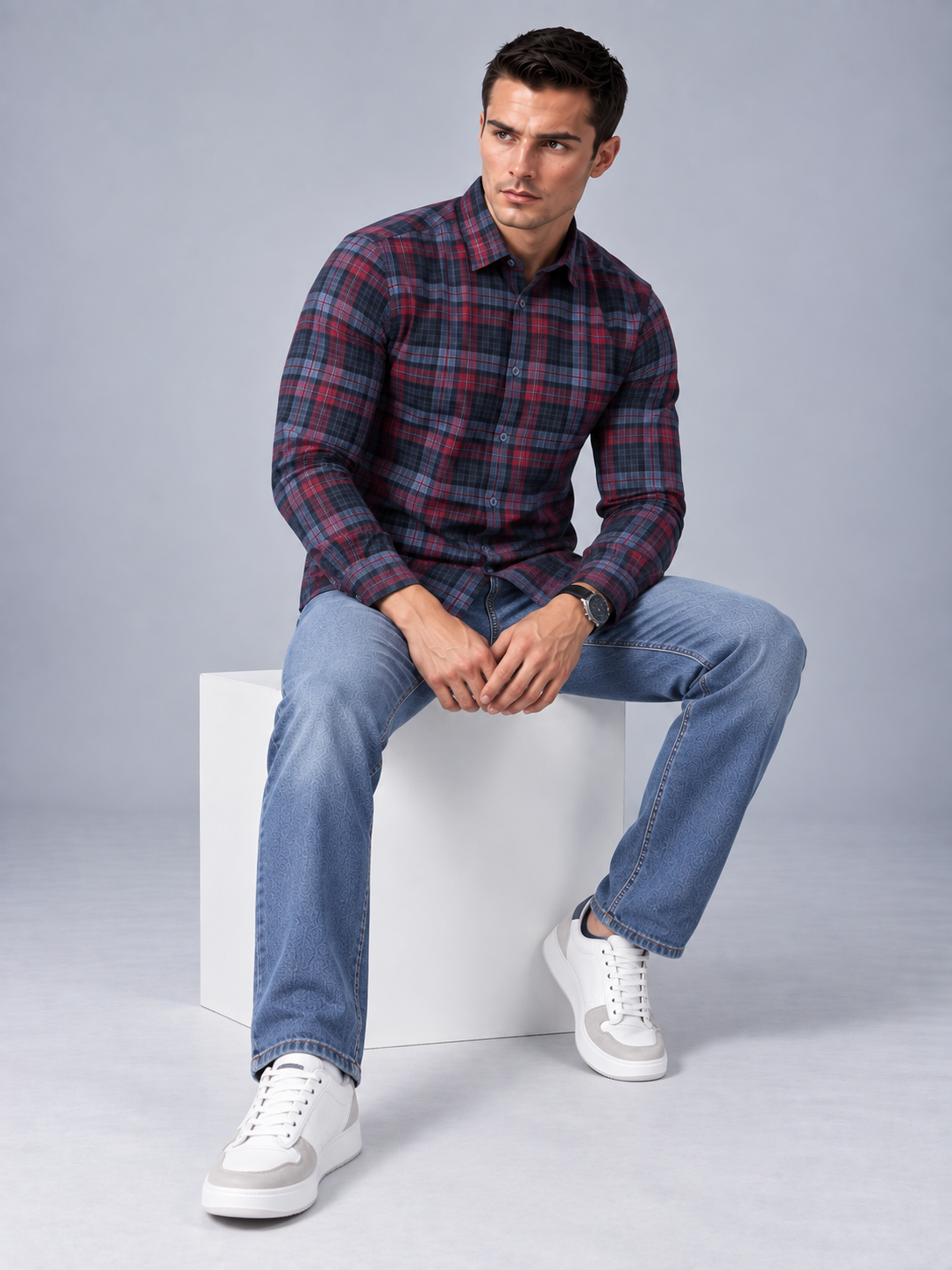 Men’s Premium Checked Casual Shirt