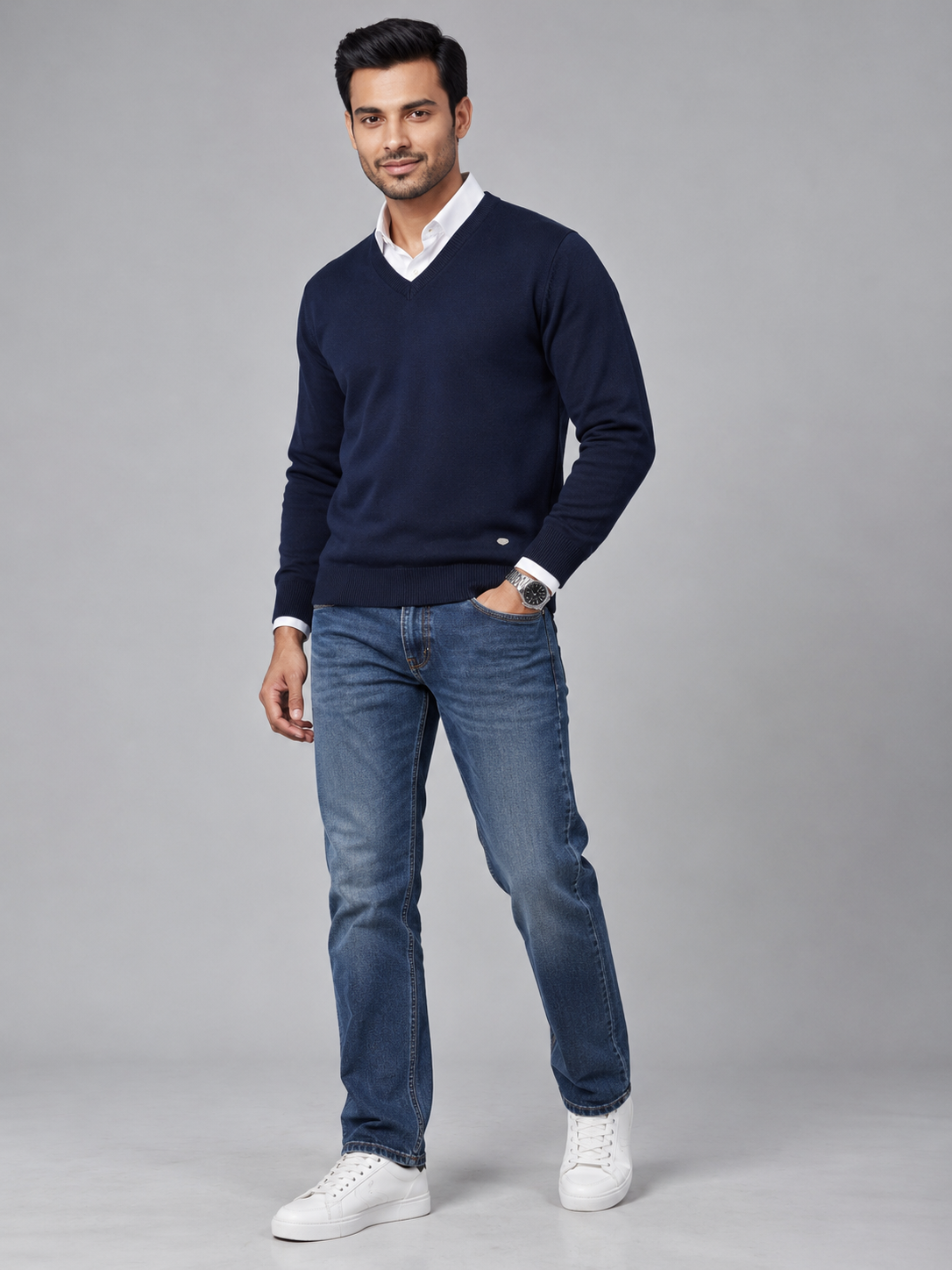 Men's Premium Full Sleeve V-Neck Sweater