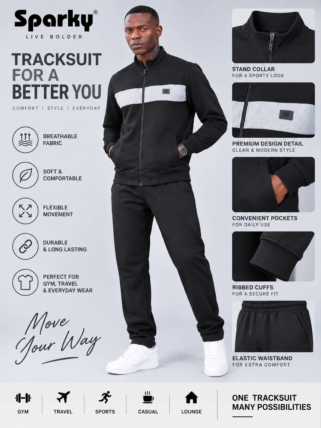 Men’s Premium Full-Zip Tracksuit