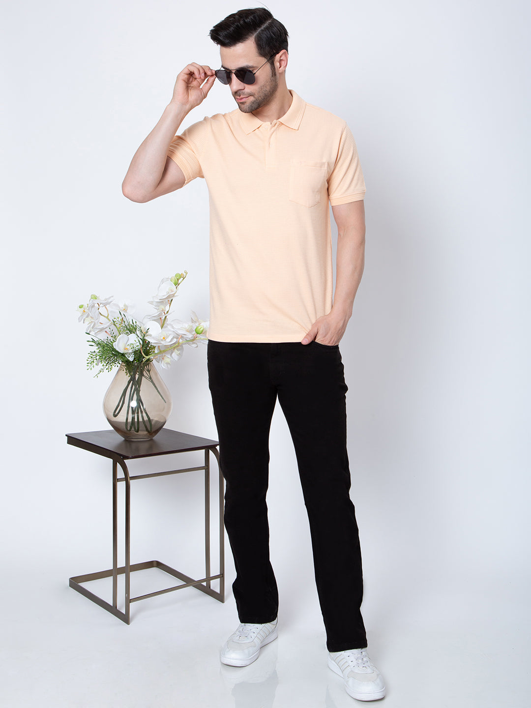 Mens All Over Print Polo Neck Tshirt