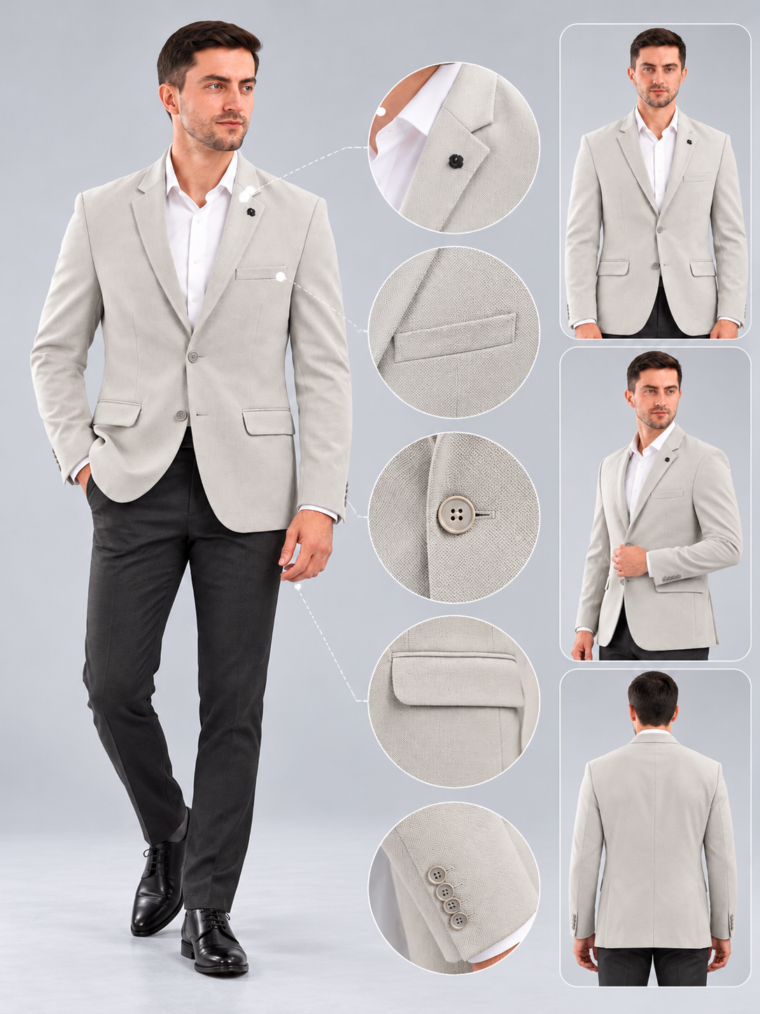 Men’s Premium Stylish Blazer Classic Single-Breasted Blazer