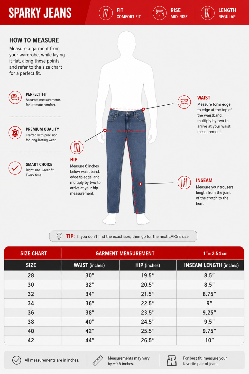 Men Stretch Narrow Fit | Dark Blue Jeans | Premium Casual Denim