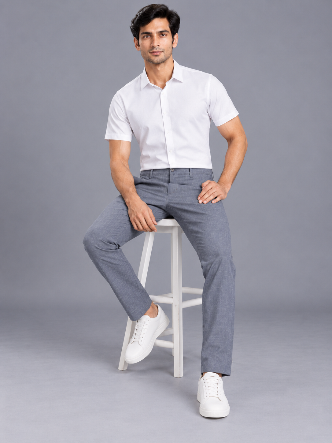 Men’s Premium Grey Colour Slim Fit Formal Trousers